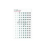 Puffy Stickers Shapes Seafoam