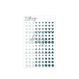 Puffy Stickers Shapes Seafoam