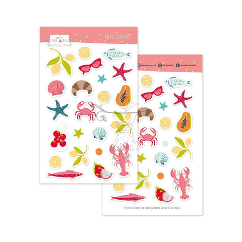 Puffy Stickers Summer Stories Shapes