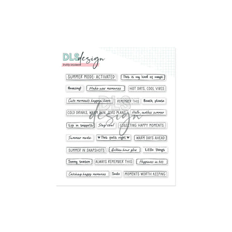 Puffy Stickers Summer Words