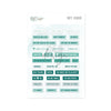 Puffy Stickers Words Teal