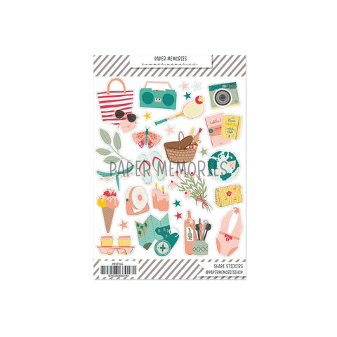 Shape Stickers Summer Memories