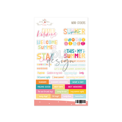 Shape Word Stickers Summer Stories 2022