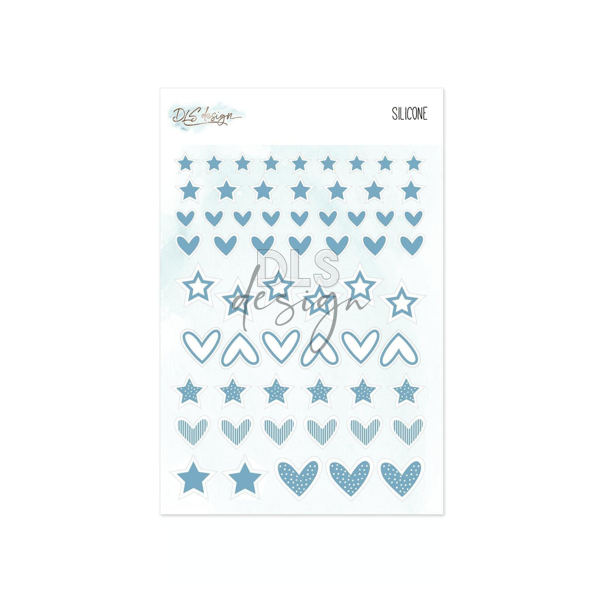 Silicone Essentials Mini Shapes Blue