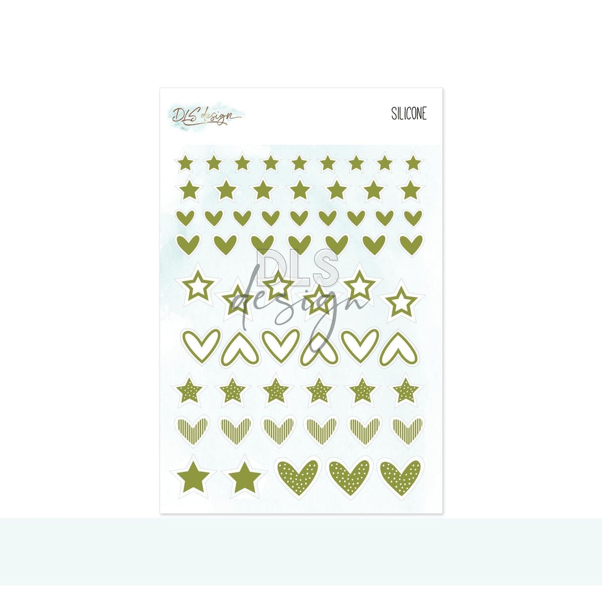 Silicone Essentials Mini Shapes Green