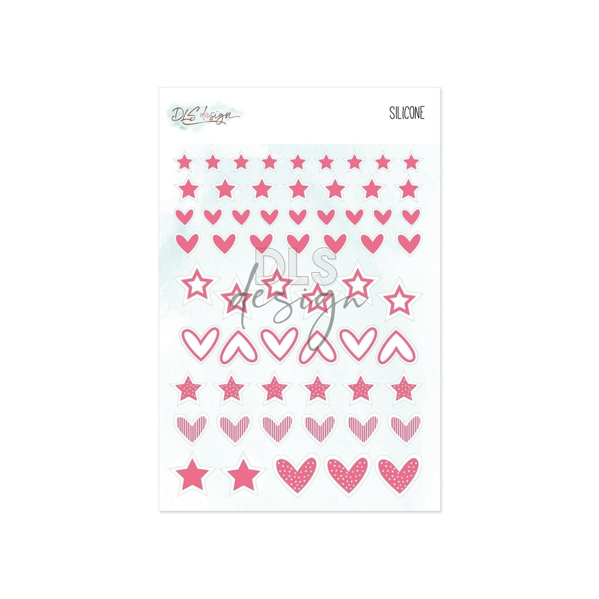 Silicone Essentials Mini Shapes Pink