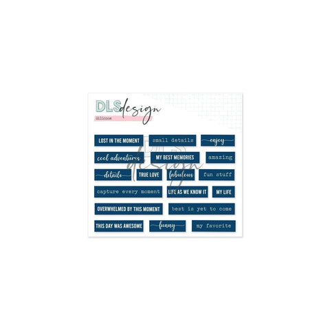 Silicone Essentials Words Blue
