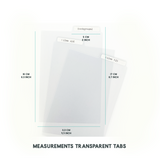 Transparent dividers with tabs