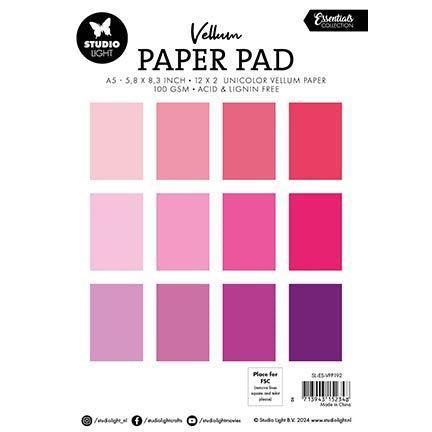 Vellum Paper Pad - Pink