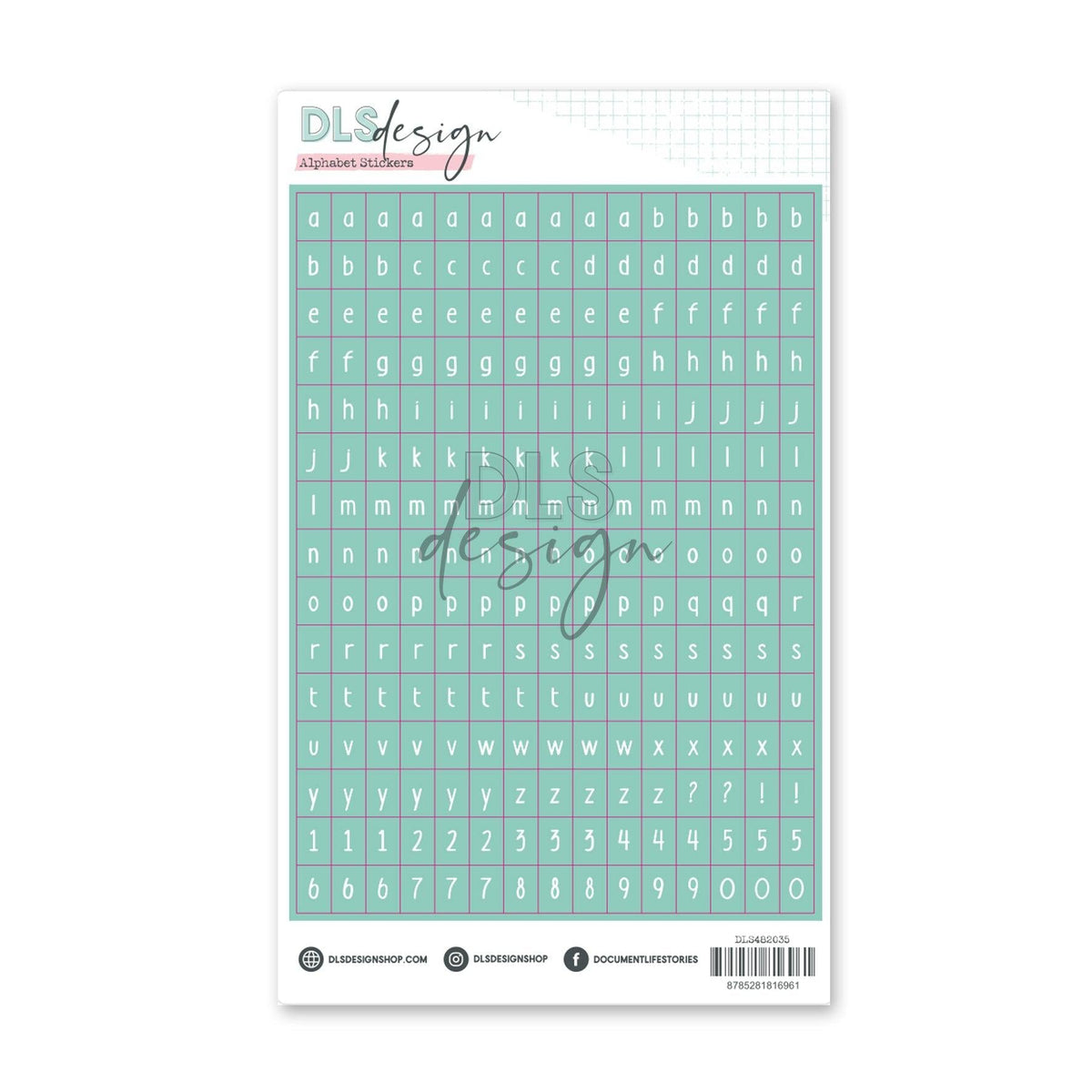 Vinyl Alphabet Stickers Hunter 4"x6" mint