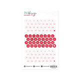 Vinyl Date Stickers Bright Red