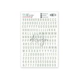 Vinyl Mini Contour Alphabet Stickers Gilmo Soft Sage