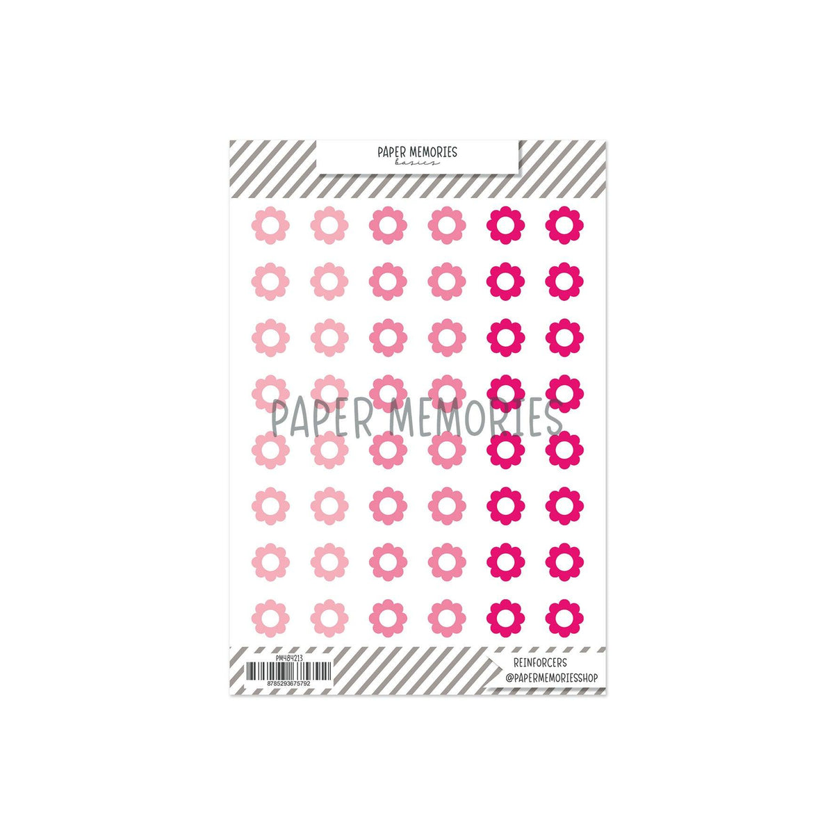 Vinyl Reinforcers Candy Cane Trio Flowers
