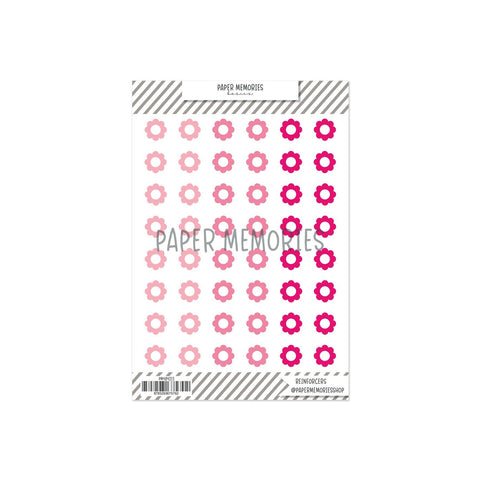 Vinyl Reinforcers Candy Cane Trio Flowers