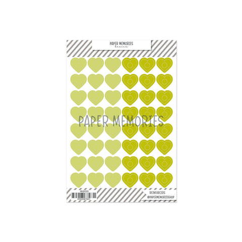Vinyl Reinforcers Matcha Hearts