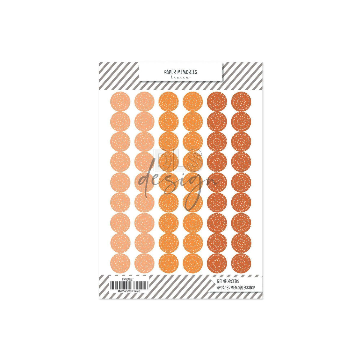 Vinyl Reinforcers Papaya Trio Dots