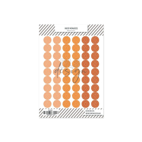 Vinyl Reinforcers Papaya Trio Dots