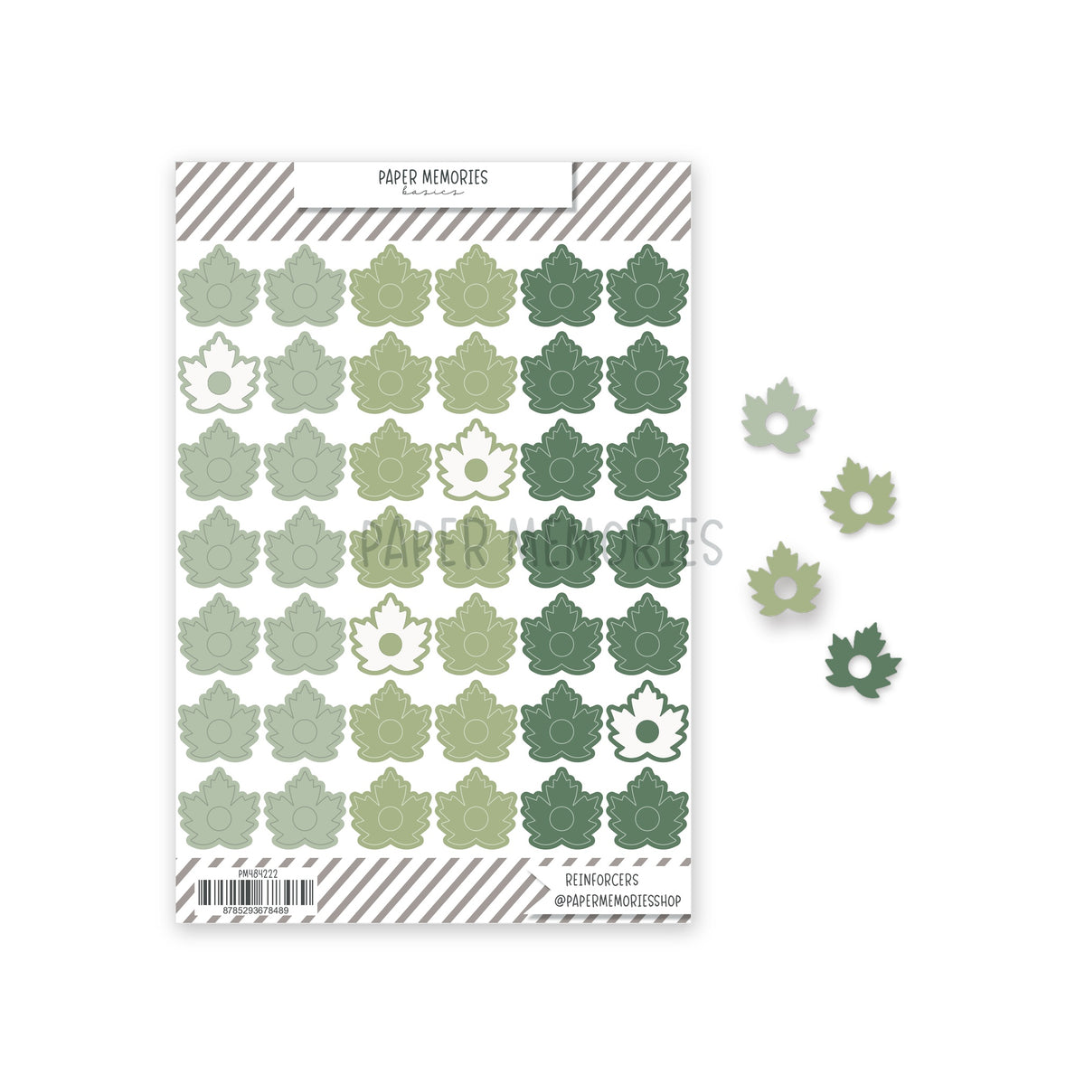 Vinyl Reinforcers Sage Leaves