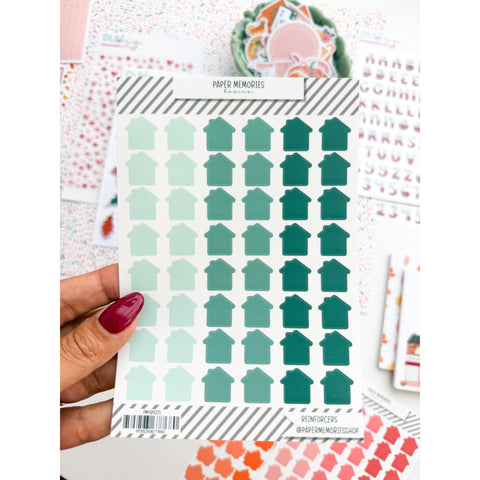 Vinyl Reinforcers Seafoam Houses