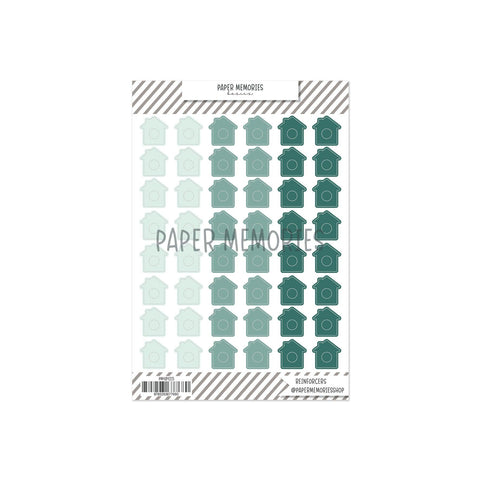 Vinyl Reinforcers Seafoam Houses