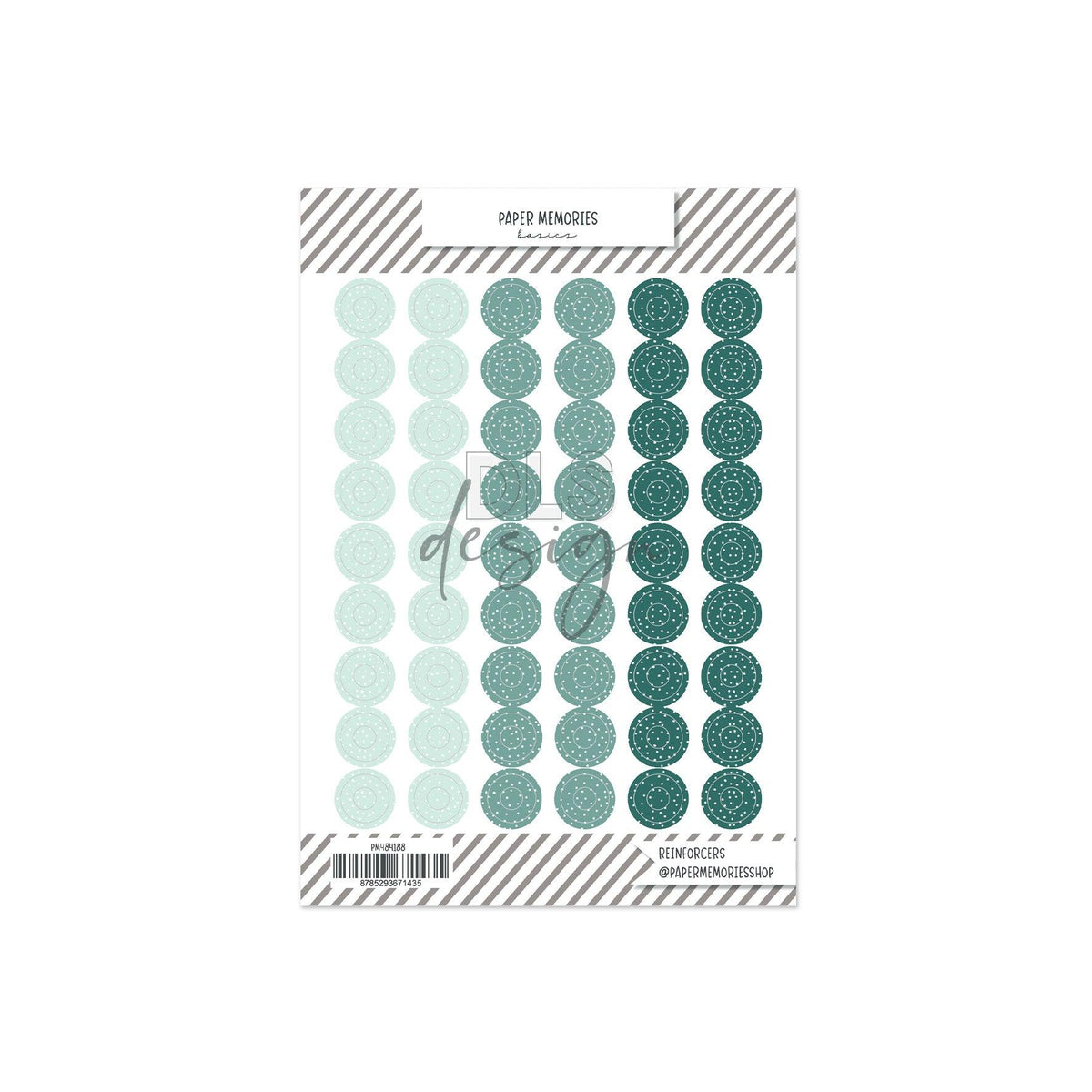 Vinyl Reinforcers Seafoam Trio Dots