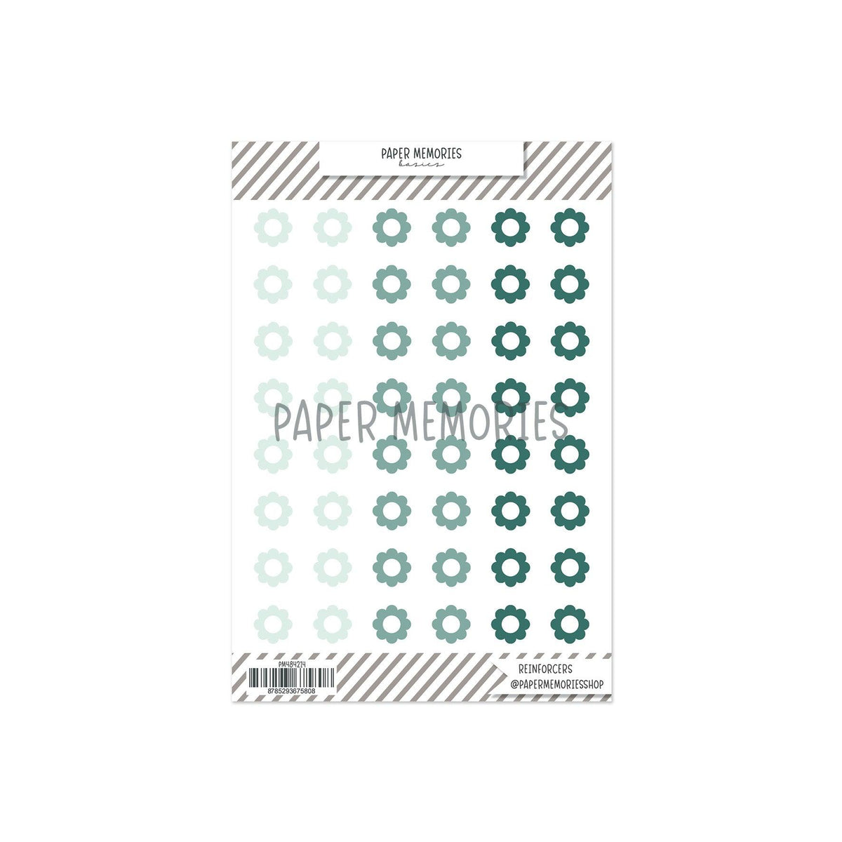 Vinyl Reinforcers Seafoam Trio Flowers