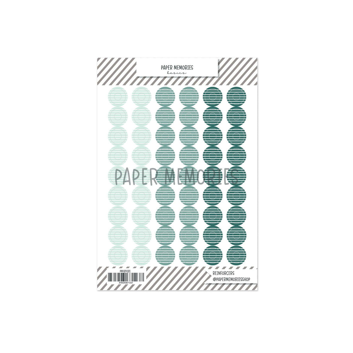 Vinyl Reinforcers Seafoam Trio Stripes