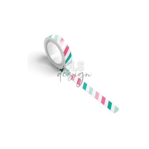 Washi Tape Mint and Pink Stripes - DLS Design