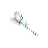 Washi Tape Mint & Pink Stripes