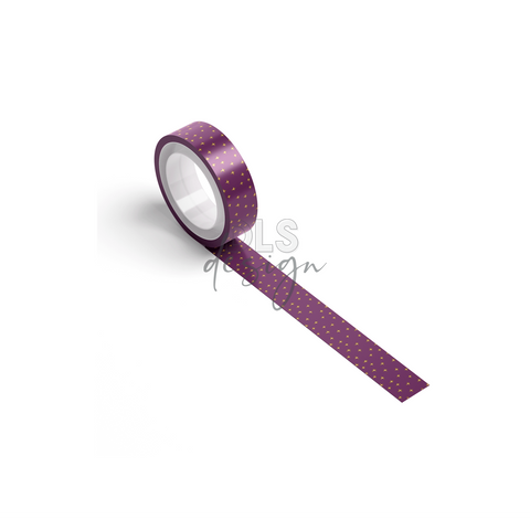 Washi Tape Gold Foil Plusses Purple - DLS Design