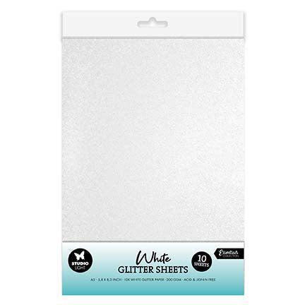 White Glitter Sheets