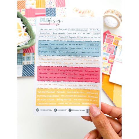 Word Stickers A Story Of Golden Glow