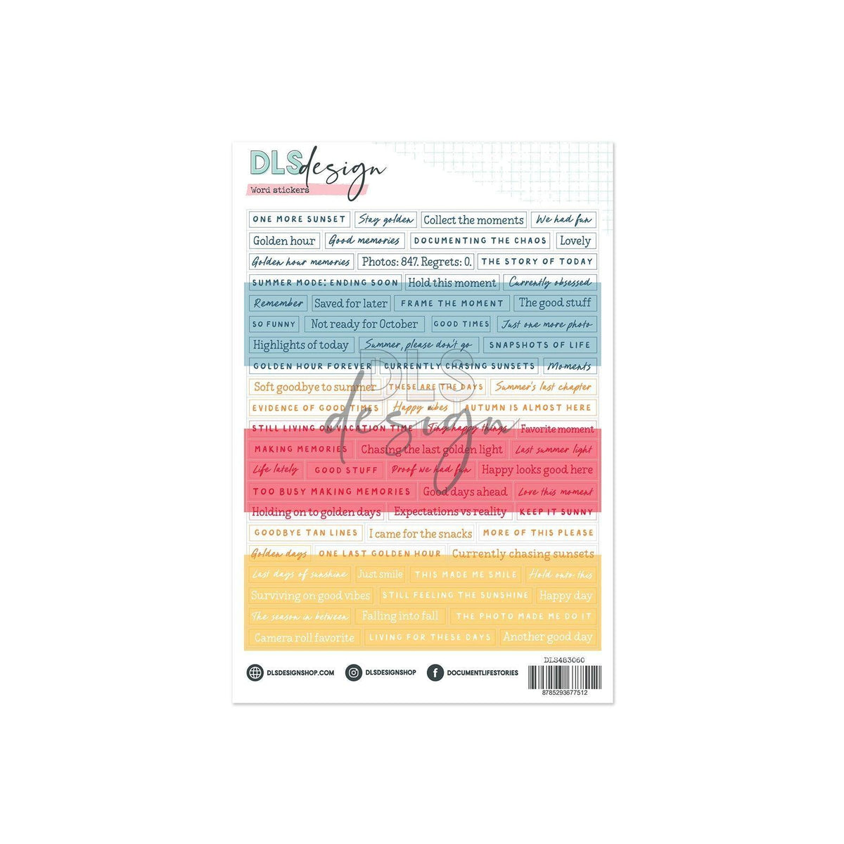 Word Stickers A Story Of Golden Glow
