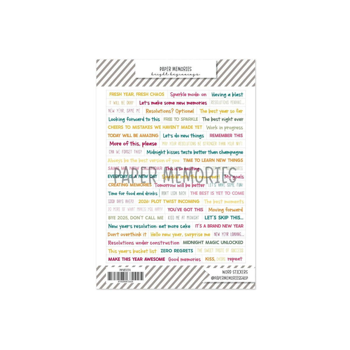 Word Stickers Bright Beginnings