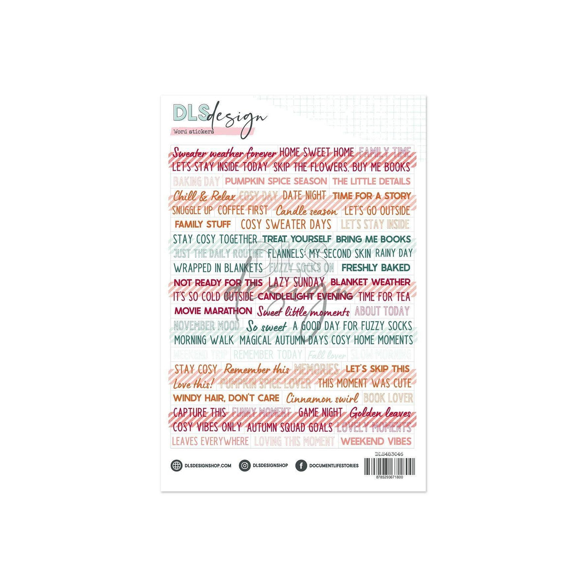 Word Stickers Eighteen Pages of Time