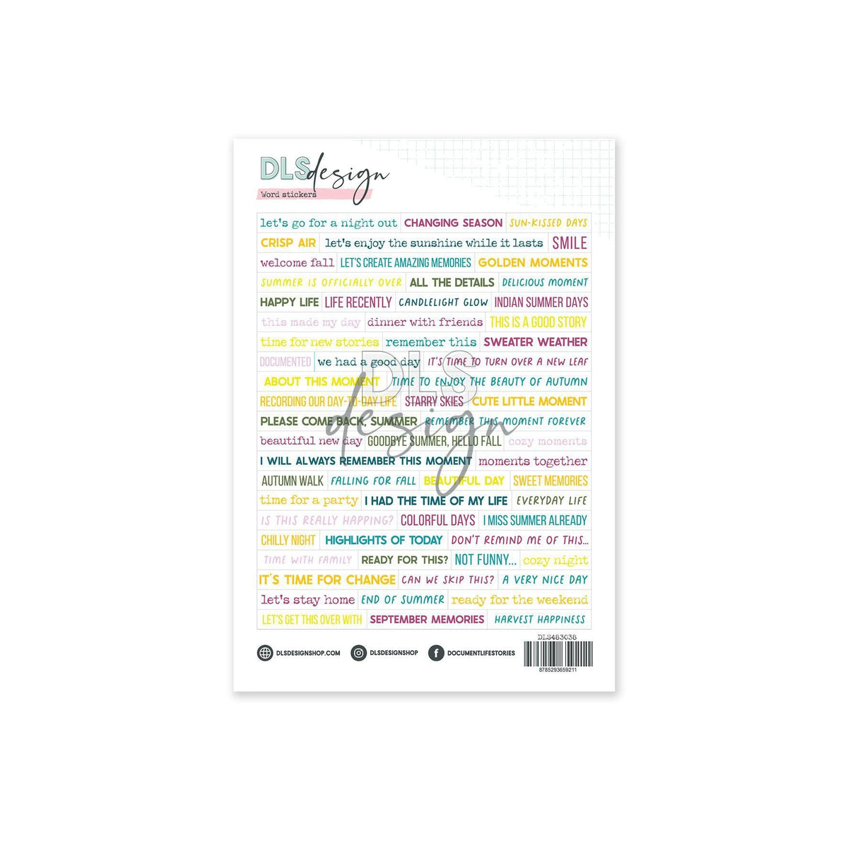 Word Stickers Four Seasons