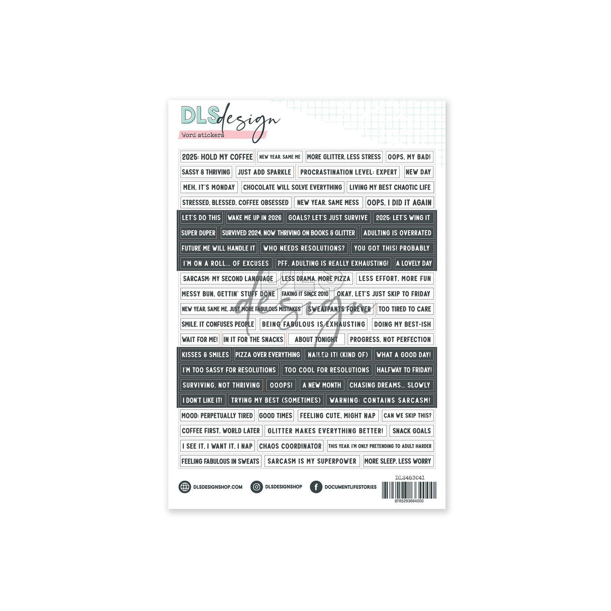 Word Stickers New Resolutions