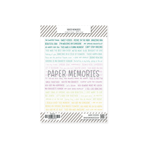 Word Stickers Spring Memories - Spring Fling