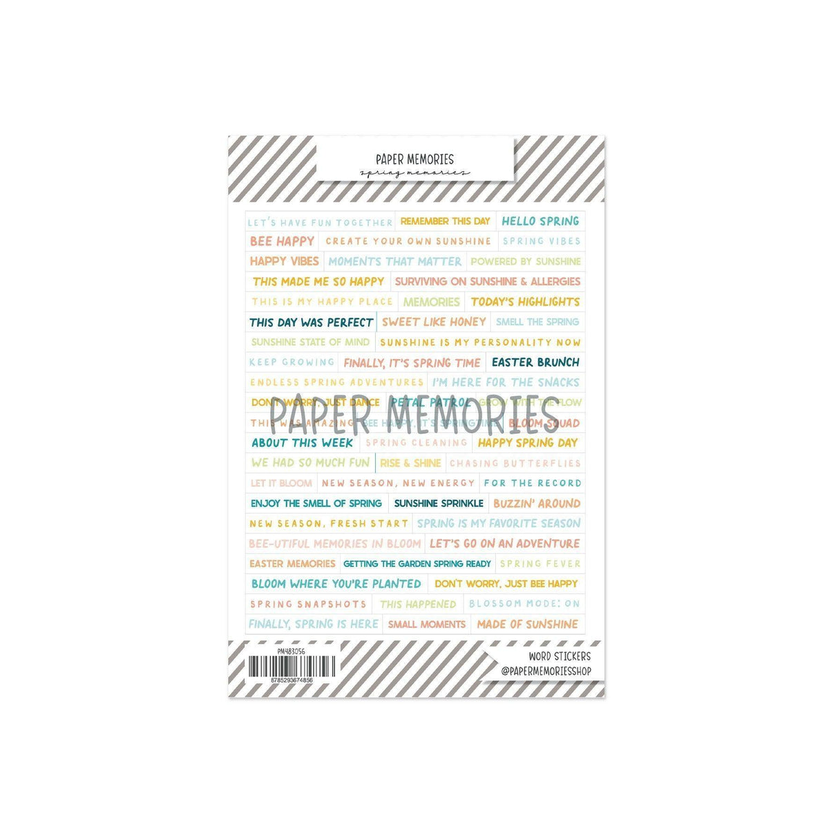 Word Stickers Spring Memories