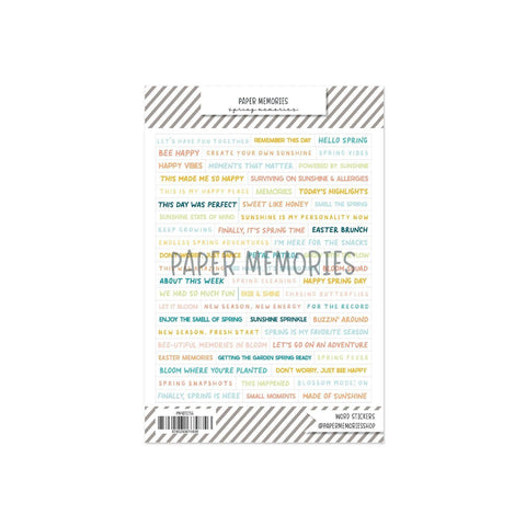 Word Stickers Spring Memories
