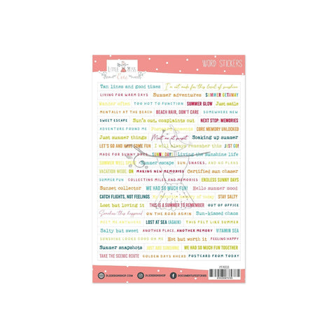 Word Stickers Summer Stories