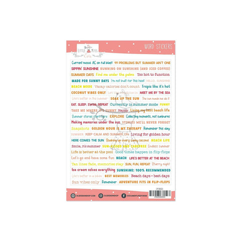 Word Stickers Summer Stories