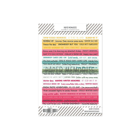 Word Stickers Winter Memories