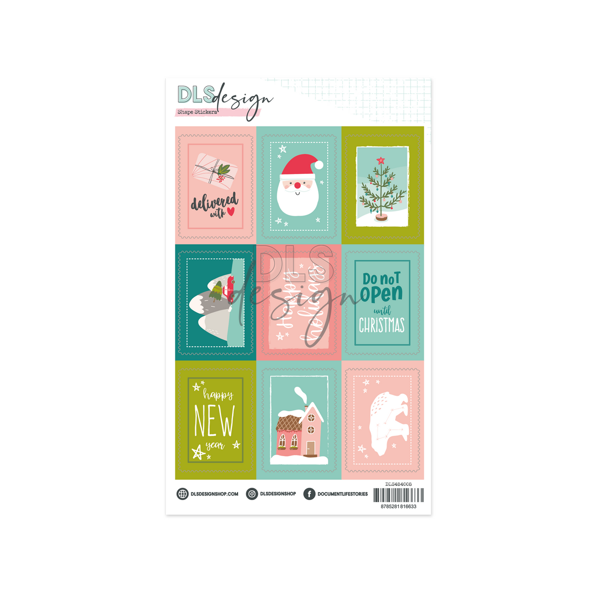 Writable Shape Stickers December Stories Poststamps