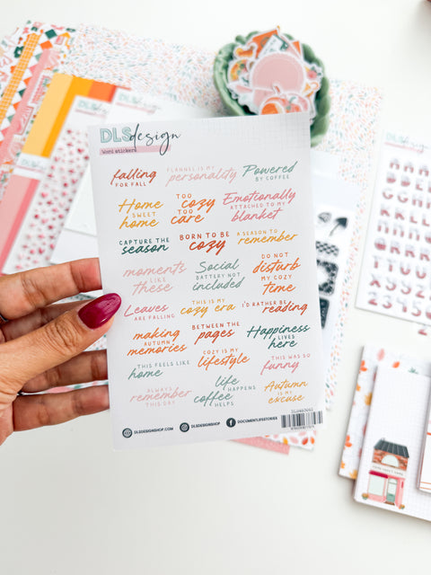 Contour Word Stickers A Story Of Falling Leaves