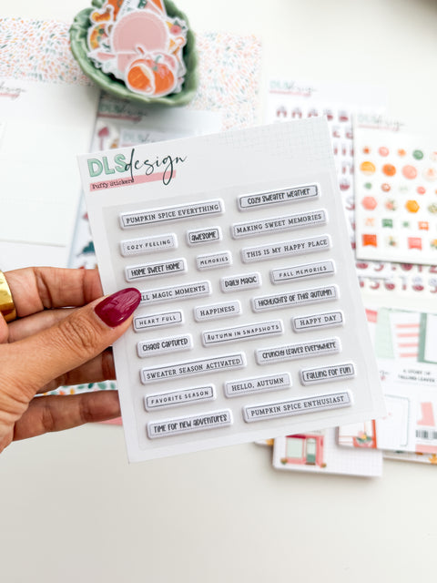 Puffy Stickers Autumn Words