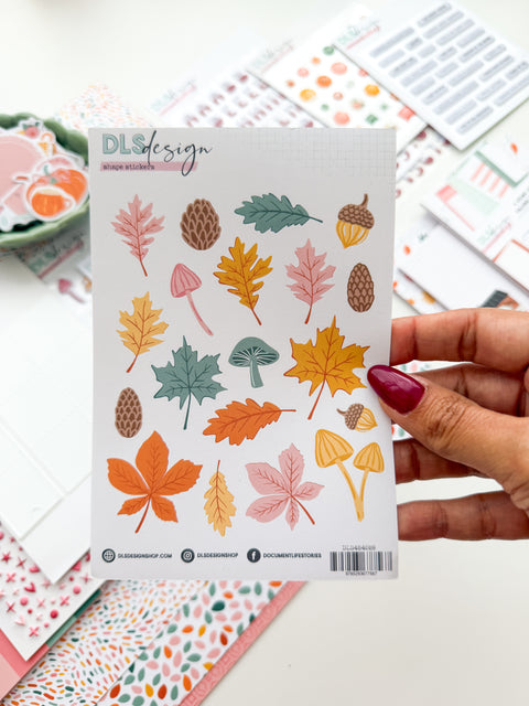 Shape Stickers A Story Of Falling Leaves