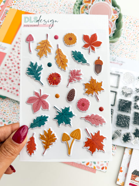 Puffy Stickers A Story Of Falling Leaves