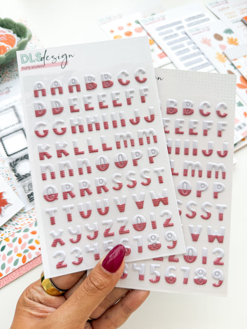 Puffy Stickers Alphabet Riley Coral Sands