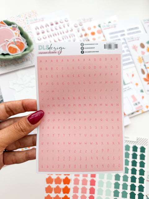 Alphabet Stickers Nina Coral Sands